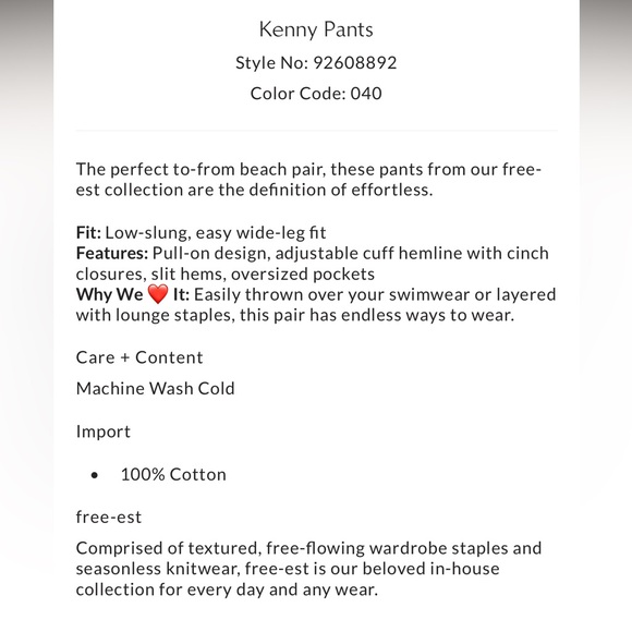 Free People Kenny Pants - Picture 7 of 7